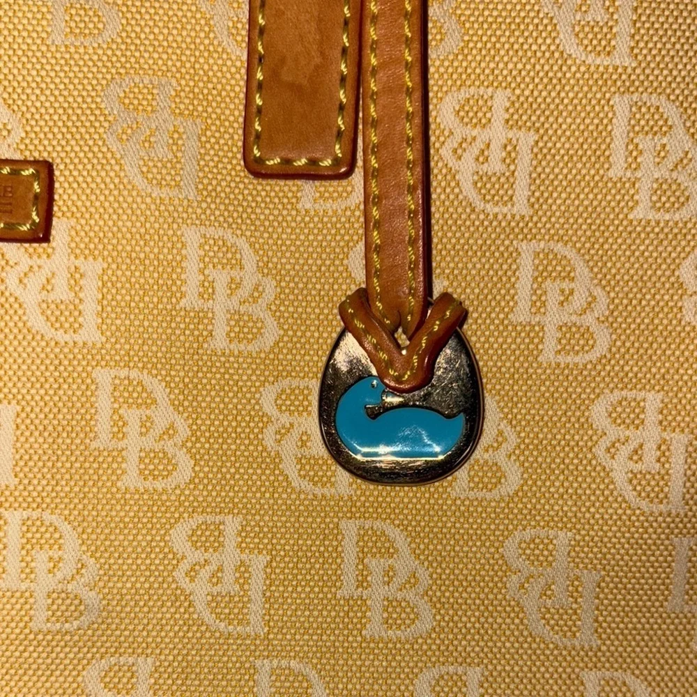 Vintage Gently Loved Dooney & Bourke East West Canvas Tote Bag